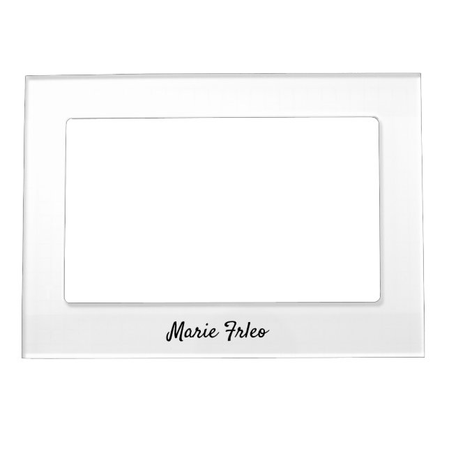 simple minimal monogram logo personalized baking  magnetic frame (Front)