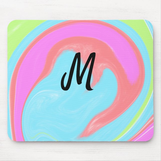 simple minimal monogram logo personalized baking   mouse pad (Front)