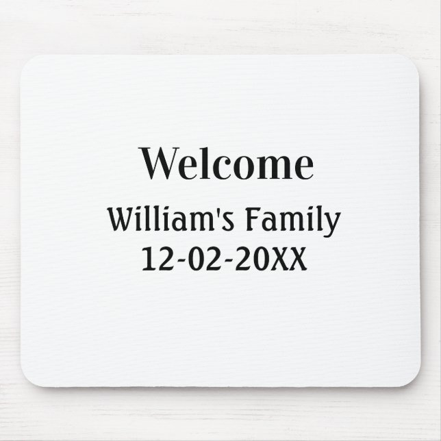 simple minimal monogram logo personalized baking   mouse pad (Front)