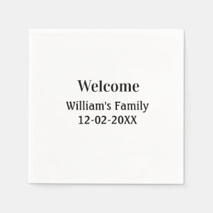 simple minimal monogram logo personalized baking napkins