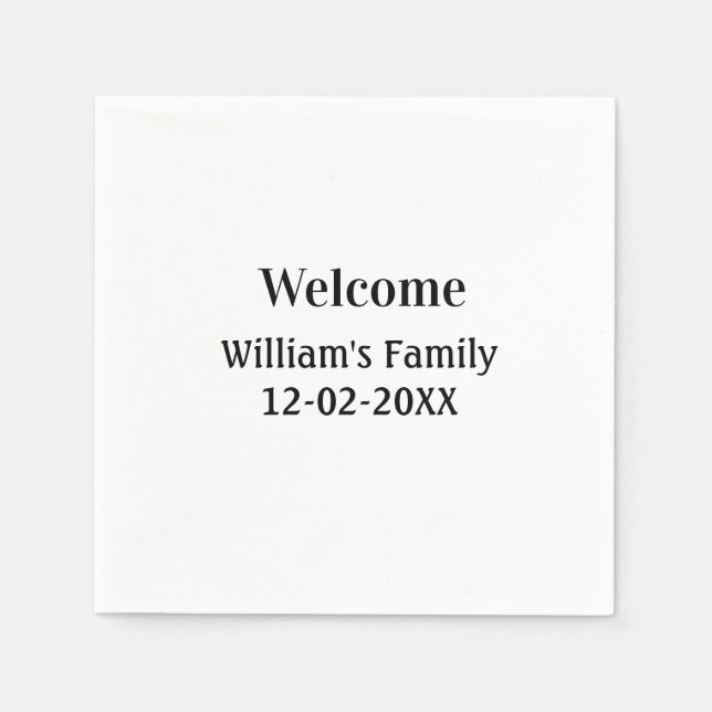 simple minimal monogram logo personalized baking   napkins (Front)