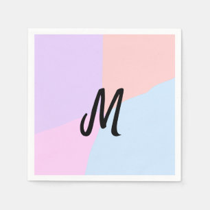 simple minimal monogram logo personalized baking napkins