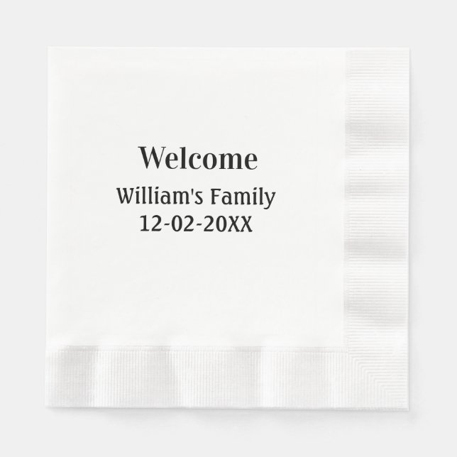 simple minimal monogram logo personalized baking   napkins (Front)