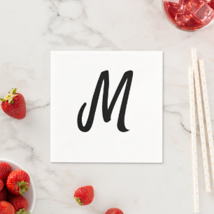 simple minimal monogram logo personalized baking napkins