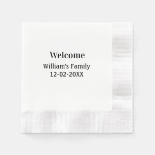 simple minimal monogram logo personalized baking napkins