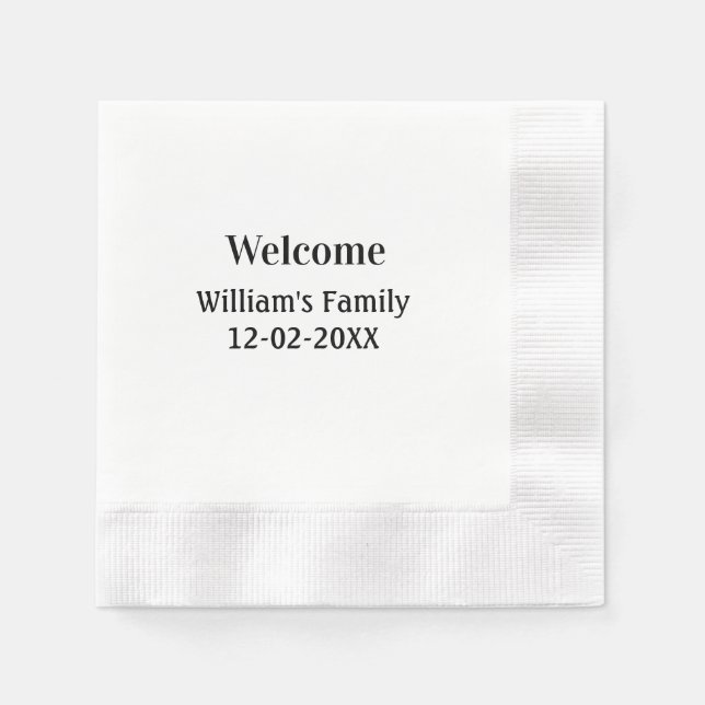 simple minimal monogram logo personalized baking   napkins (Front)
