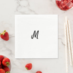 simple minimal monogram logo personalized baking napkins