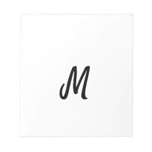 simple minimal monogram logo personalized baking notepad