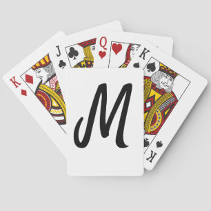 simple minimal monogram logo personalized baking poker cards