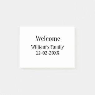 simple minimal monogram logo personalized baking post-it notes