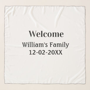 simple minimal monogram logo personalized baking   scarf