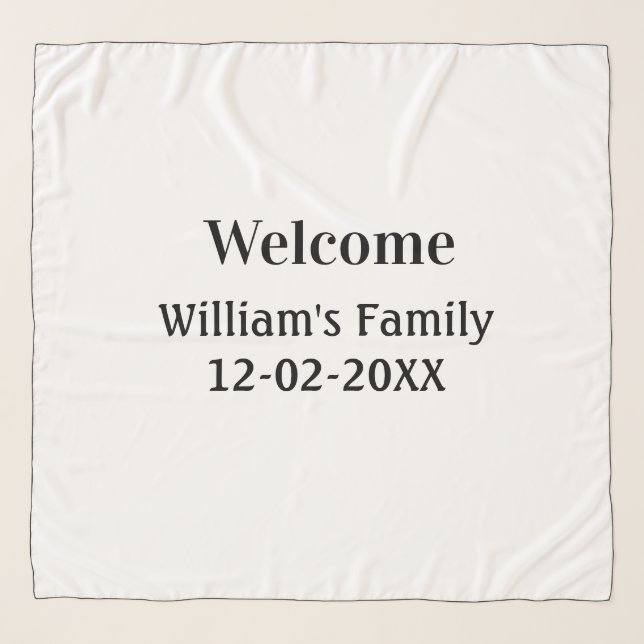 simple minimal monogram logo personalized baking   scarf (Front)