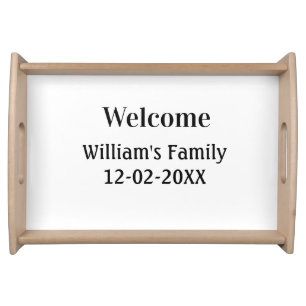 simple minimal monogram logo personalized baking serving tray
