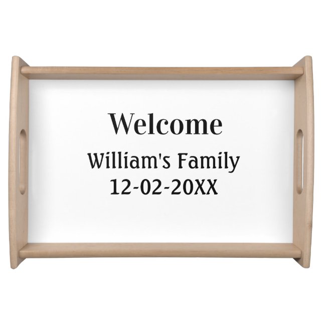 simple minimal monogram logo personalized baking   serving tray (Front)