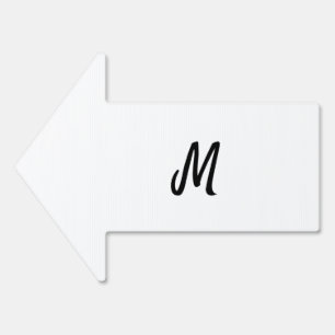 simple minimal monogram logo personalized baking sign