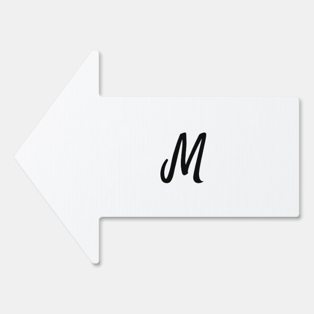 simple minimal monogram logo personalized baking   sign (Front)