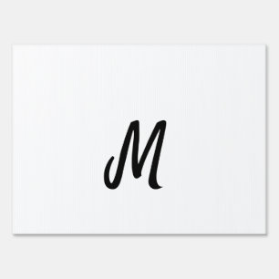 simple minimal monogram logo personalized baking   sign