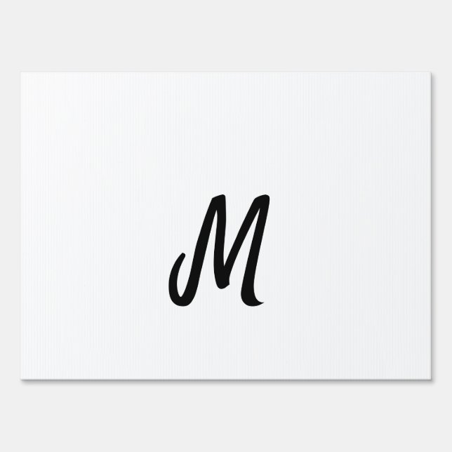 simple minimal monogram logo personalized baking   sign (Front)