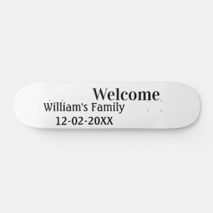 simple minimal monogram logo personalized baking skateboard