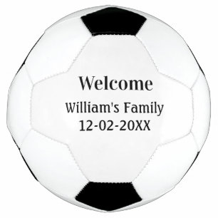 simple minimal monogram logo personalized baking soccer ball