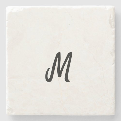 simple minimal monogram logo personalized baking  stone coaster