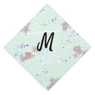 simple minimal monogram logo personalized baking t graduation cap topper
