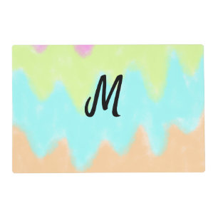 simple minimal monogram logo personalized baking t placemat