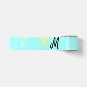 simple minimal monogram logo personalized baking t satin ribbon