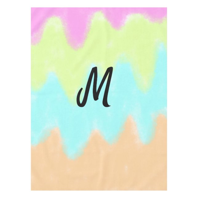 simple minimal monogram logo personalized baking t tablecloth (Front)
