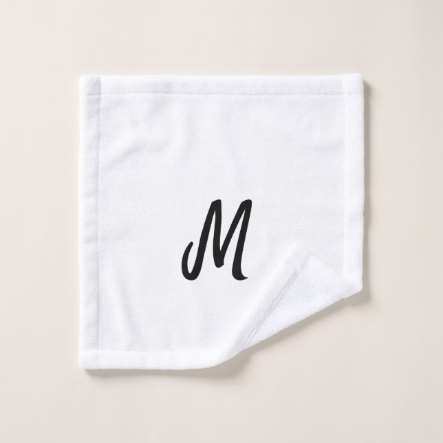 simple minimal monogram logo personalized baking   wash cloth (Wash Cloth)