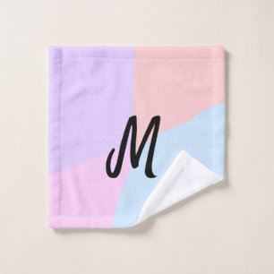 simple minimal monogram logo personalized baking wash cloth