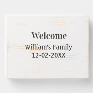 simple minimal monogram logo personalized baking wooden box sign