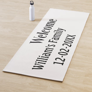 simple minimal monogram logo personalized baking yoga mat