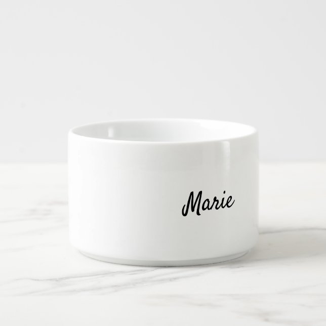 simple minimal monogram logo personalized   bowl (Center)