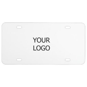simple minimal monogram logo personalized licens license plate
