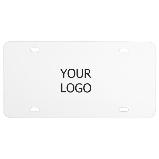 simple minimal monogram logo personalized   licens license plate (Front)