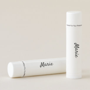 simple minimal monogram logo personalized  lip bal balm