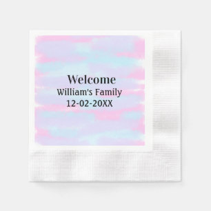 simple minimal monogram logo personalized welcome napkins