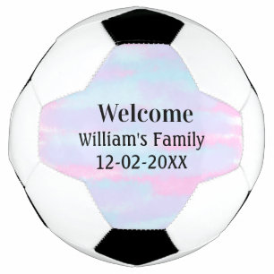 simple minimal monogram logo personalized welcome soccer ball