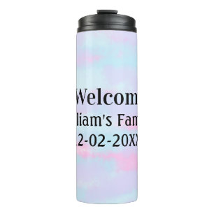 simple minimal monogram logo personalized welcome thermal tumbler