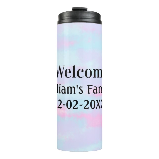 simple minimal monogram logo personalized welcome thermal tumbler (Front)