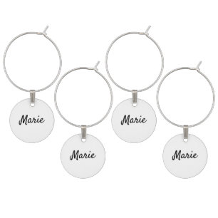 simple minimal monogram logo personalized wine ch charm