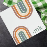 Simple Minimal Monogram Modern Boho Rainbow<br><div class="desc">A simple and modern monogrammed binder with a trendy boho rainbow print.</div>