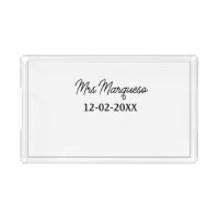 simple minimal monogram mrs Mr name date year Thro