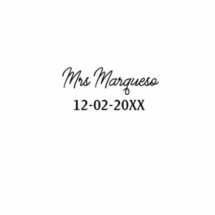 simple minimal monogram mrs Mr name date year Thro Cutout