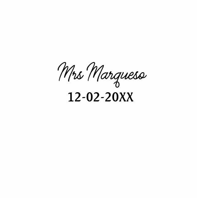 simple minimal monogram mrs Mr name date year Thro Cutout (Front)