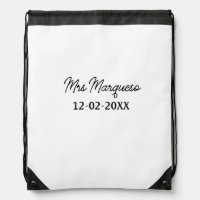 simple minimal monogram mrs Mr name date year Thro