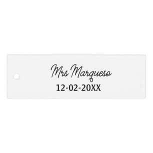 simple minimal monogram mrs Mr name date year Thro Ruler