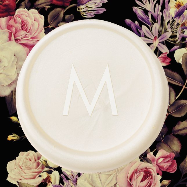 Simple Minimal Monogram Wedding Wax Seal Stamp (Creator Uploaded)