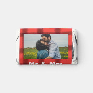 Simple minimal mr and mrs add your name photo red hershey's miniatures